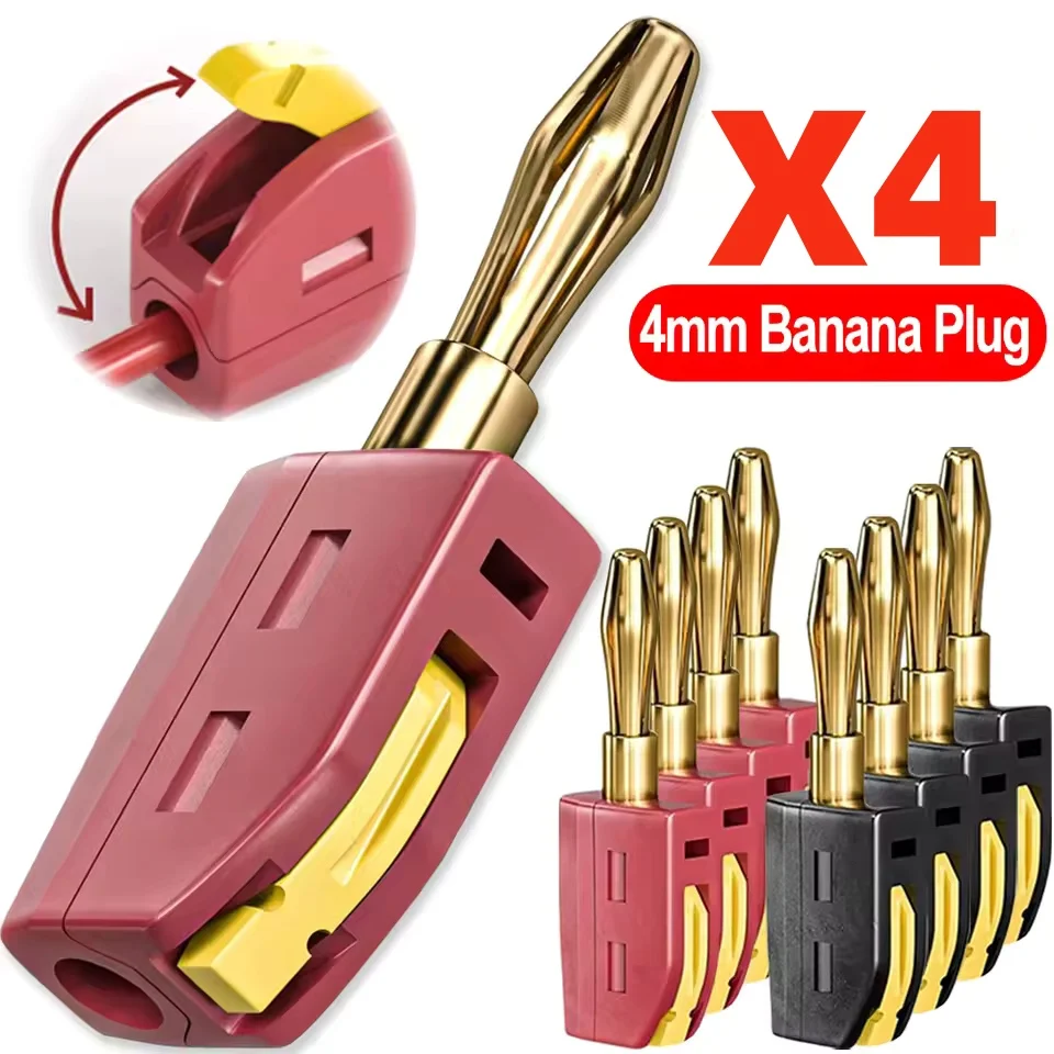 Banana Plug - Taşınabilir 32A 4mm Muz Fişi Lehimsiz