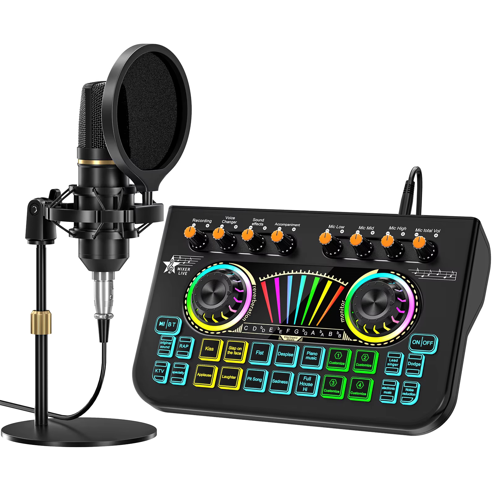 Condenser Microphone Kit - Tenlamp X3 BM800 Podcast Mikrofon Seti,