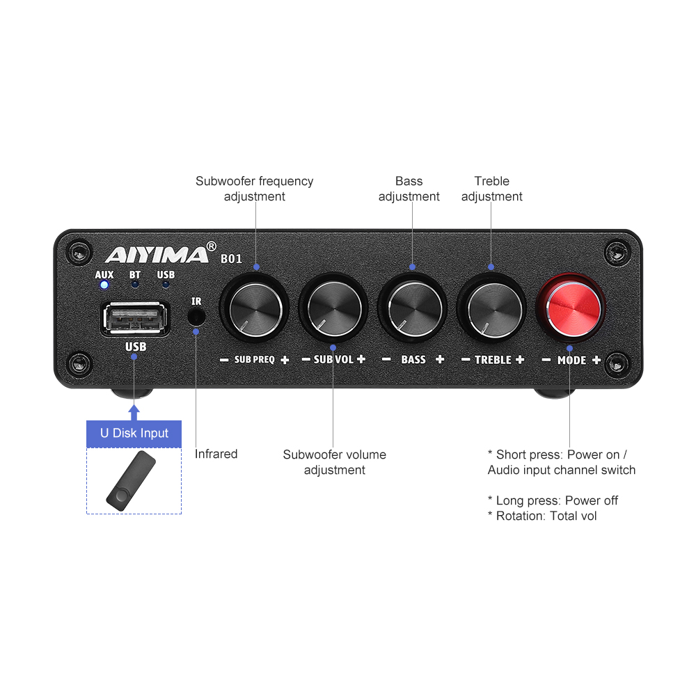 AIYIMA B01 Bluetooth Güç Ampli - Es9018 Dac incelemesi ve fiyatı