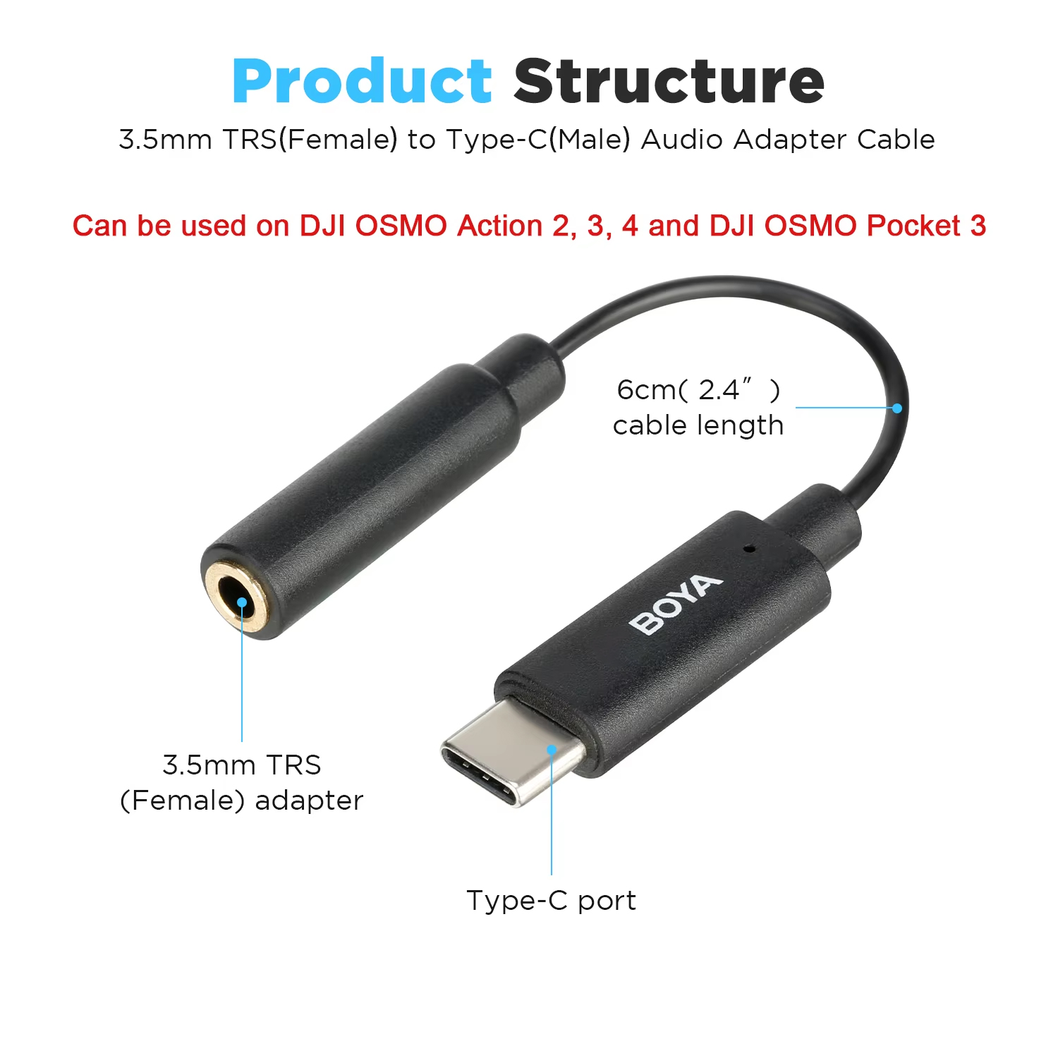 BOYA BY-K4 6cm 3.5mm TRS Dişi  - Trs Cable incelemesi ve fiyatı
