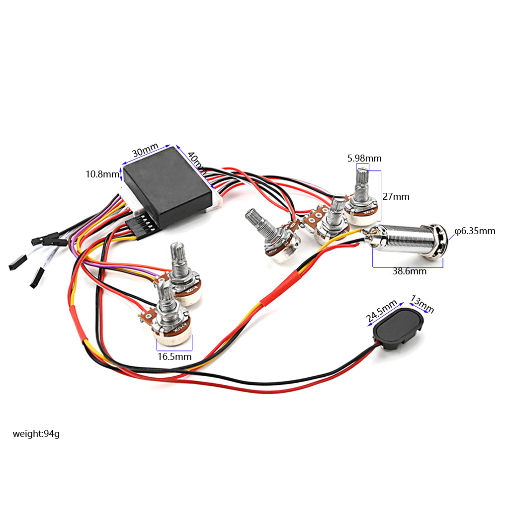 Önceden kablolu 3 bant aktif b - Passive Preamp incelemesi ve fiyatı